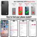 Compatible with iPhone 12/12 Pro Wallet Case with Card Holder RFID Blocking for Women Men, Double Magnetic Clasp Kickstand Shockproof Phone Case Fit for iPhone 12/12 Pro, Black