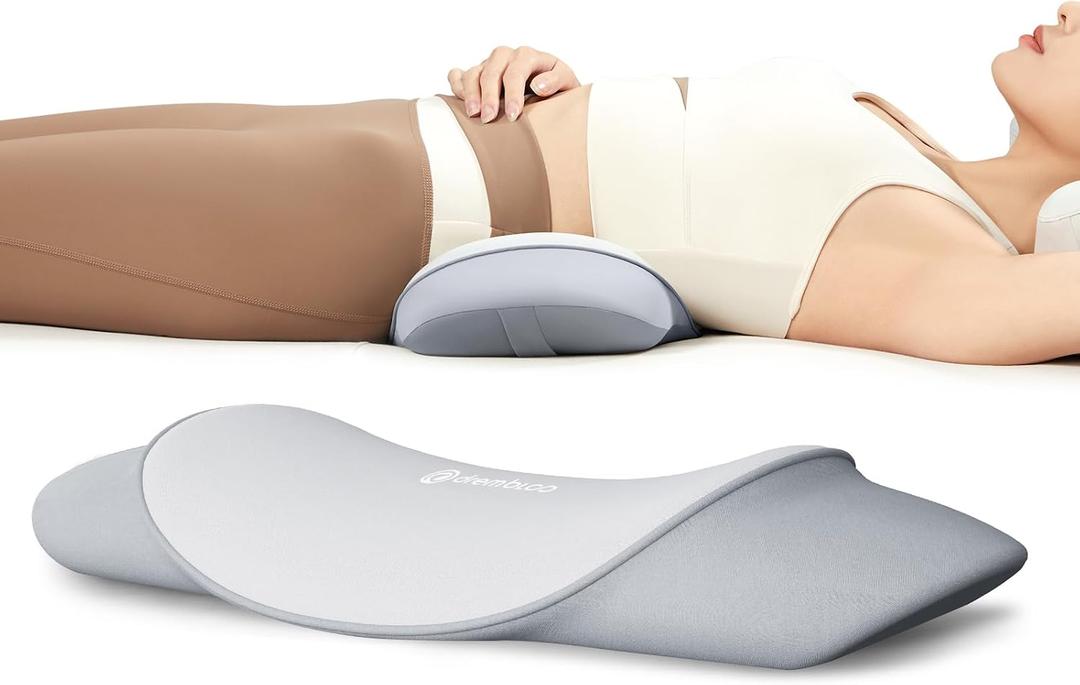 Lumbar Support Pillow for Sleeping, Ergonomic Design Memory Foam Back Lumbar Support Cushion for Lower Back Pain Relief Bed Waist Sleep Support Pillow for Side, one size