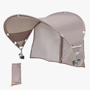 XL Universal Chair Canopy Umbrella, UPF 50+ Foldable Sun Shade Attachment with Adjustable Clamp for Beach, Camping, Sports, Outdoor, Lawn, Tanning, Zero Gravity Chairs, Wagon, Wheelchair, Patented