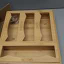 6-in-1 Magnetic Bamboo Drawer Organizer for Kitchen or Fridge, Adjustable Compartment Storage with Foil and Plastic Wrap Dispenser and Cutter  Fits Gallon, Quart, Sandwich, Snack Bags