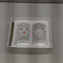 2 Pcs Crystal Christmas Candle Holder Snowman Christmas Candlestick with Cute Shape Home Table Decorations for Winter Xmas Farmhouse Kitchen Decor (2.74.3)