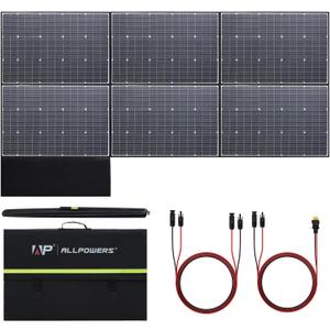 ALLPOWERS SP039 600W Foldable Solar Panel, 24% Efficient IP66 Waterproof for RV Camping Home & 12V Systems, Compact Portable Design