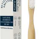 Better & Better Manual Bamboo Toothbrush Head Refill | Soft Bristles | Replaceable Brush Head Only | Eco-Friendly, Zero Plastic | Adult Size, Does not fit Sonic Electric Toothbrush