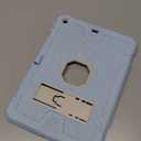 TSQQST Case for 9th 8th 7th Generation 10.2 Inch 2021 2020 2019 for Kids with Glass Screen Protector | Shockproof Stand Case Cover for iPad 9th 8th 7th Gen with Pencil Holder | Light Blue