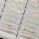 UPAFEXXI-Laminated Bible Tabs with Book Summaries(Gold Foil Embossed Lettering), Bible Tabs for Women and Men, Reposition Large Print Stickers, Easy to Read, 80Chapters Labels for Easy Navigation