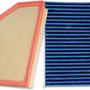Cabin&Engine Air Filter Fit for Silverado 2500HD/3500HD (2020-2024), GMC Sierra 2500HD/3500HD (2020-2024) Activated Carbon Cabin Filter Replacement CF11966 84554703