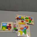 Yetonamr Wooden Toddler Puzzles Gifts Toys for 1 2 3 Years Old Boys Girls, 6 Vehicle Shape Montessori Toys Educational Blocks Stocking Stuffers Kids Gift Baby Learning Toy Age 1-3, 2-4