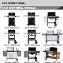 7658 Griddle Replacement Parts for Weber Spirit II E-310 E210 Grill Parts Weber Spirit 200 300 Series Griddle Insert Genesis Silver B C Gold Platinum 1000-5000 GS4 Cooking Flat Top Plate Accessories