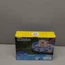 SLOOSH Foldable Dog Kiddie Pool - Portable Hard Plastic Kids Baby Doggie Swimming Pool, Anti-Slip Thick PVC Collapsible Pets Cats Whelping Box Puppy Bathtub (32" x 8")