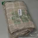 Americanflat 50x60 Throw Blanket - Soft and Breathable Cotton Throw Blanket for Couch, Bed, Chair - Decorative Blankets Perfect for Home, Office, or Outdoor Use - Cream and Beige Plaid Design