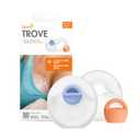 Boon Trove Silicone Manual Breast Pump - Discreet Milk Collector - 2 Count | Hands Free Breast Pump, Includes Canvas Travel Pouch, Breastfeeding Essentials, Passive Suction, Collects Up To 3 Ounces