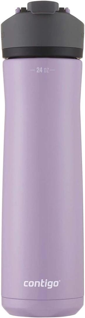 Contigo Cortland Chill 2.0 24oz. Insulated Stainless Steel Water Bottle with AUTOSEAL Lid Lavender (24oz (Single Pack))