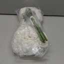 DUYONE Artificial Roses Single Stem 10pcs Fake Silk Flower Arrangement Bouquet for Home Party Wedding Decoration(White) (White(not Include Vase))