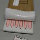 Eywamage Short Pink Flameless Taper Candles with Remote, Flickering Spring Easter Battery LED Wax Candlesticks Set of 6