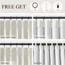 100% Blackout Linen Pinch Pleated Extra Long Curtains 120 Inches Length Beige for Living Room Bedroom Back Tab Farmhouse Boho Room Darkening Pleat White Window Drapes 2 Panels Set, Cream 40x120