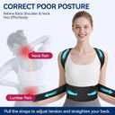 Posture Corrector for Women and Men, Back Brace Support for Upper and Lower Back Pain Relief, Adjustable for Back straightener, Spine Alignment, Scoliosis, Hunchback, Spine Corrector (M ( Waistline 25"-32" ), Black)