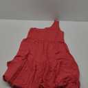 ZESICA Women's 2025 Bohemian Summer Floral Print One Shoulder Sleeveless Smocked Ruffle Tiered Beach Long Midi Dress, Pink XL