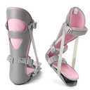 Medibot Sleeping Stretch Boot-Plantar Fasciitis Night Splint Leg Support Brace, Comfortable & Adjustable, Fits Right or Left Foot for Achilles Tendonitis, Heel, Bone Spurs(Grey Shell Pink Lining, Size M)
