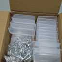 Merkaunis 20 PCS Pegboard Cups Pegboard Bins Set, Pegboard Wall Organizer with Hooks and Loops, Pegboard Wall Containers Clear Peg Hooks Assortment Organizer Accessory for Garage Storage