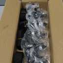 16.3 Inch Spiral Ground Anchor Stake High Durable Earth Anchor Kit for Tents, Trampolines, Garden Fencing, Sheds, Swings, and Dog Tie Out Stake (Black 4 Pack)