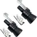 DEVMO 2pcs XL Size Aluminum Alloy Universal Turbo Sound Exhaust Muffler Pipe Whistle Car Roar Maker (XL-Black)