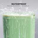 Supteron Bathroom Trash Can with Lid 3.2 Gallon Narrow Trash Can Small Plastic Trash Bin 12 Liter with Press Type Lid for Bedroom Bathroom, Mint Green