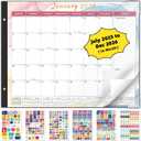 Ospelelf Calendar 2026-2027 Large Desk Calendar 2026 Monthly Desktop Calendar 22 x 17", 18 Month Calendar with Plastic Cover, Use Jan 2026 - June 2027, Multicolor