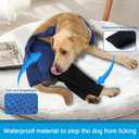 Coodeo Dog Recovery Suit, Cone Alternative - Abrasion Resistant, Waterproof & Washable 2.5mm Thick Sleeves to Prevent Licking, Biting Wounds (Blue, 2XL)