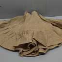 Tatuo 31 Inch Christmas Tree Skirt Decorations Linen Burlap Tree Skirt Round Xmas Cover for Christmas Party Mat Fall Indoor Clearance Outdoor Holiday Family Winter Home Decorations (Linen Color)