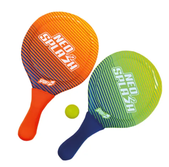 2 x Paddle Set, paddle racket and balls for beach play