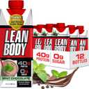 Labrada Lean Body Ready-to-Drink Mint Chocolate Protein Shake, 40g Protein, Whey Blend, 0 Sugar, Gluten Free, 22 Vitamins & Minerals, (Recyclable Carton & Lid - Pack of 12) LABRADA (EXP 12/04/26)