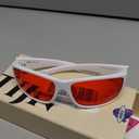 TIJN Sonia Red Sleep Glasses Orange Lens for Blue & Green Light Blocking,Dual AR Coating,Wraparound Frame for Gaming Screen