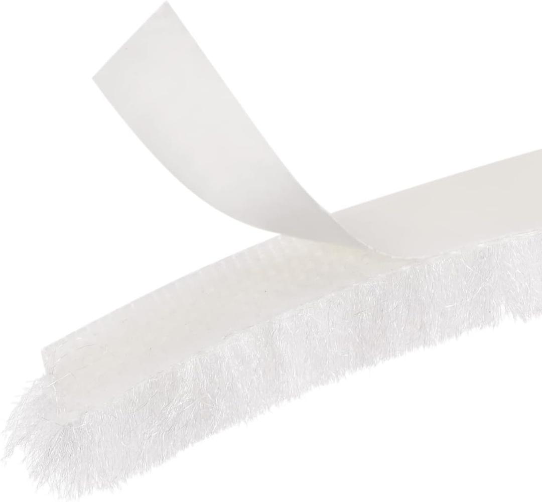 METALLIXITY Adhesive Brush Seal Weather Stripping (11/32"x11/32"x49.2ft), Door Brush Strip - for Sliding Sash Door Window Wardrobe Seal, White