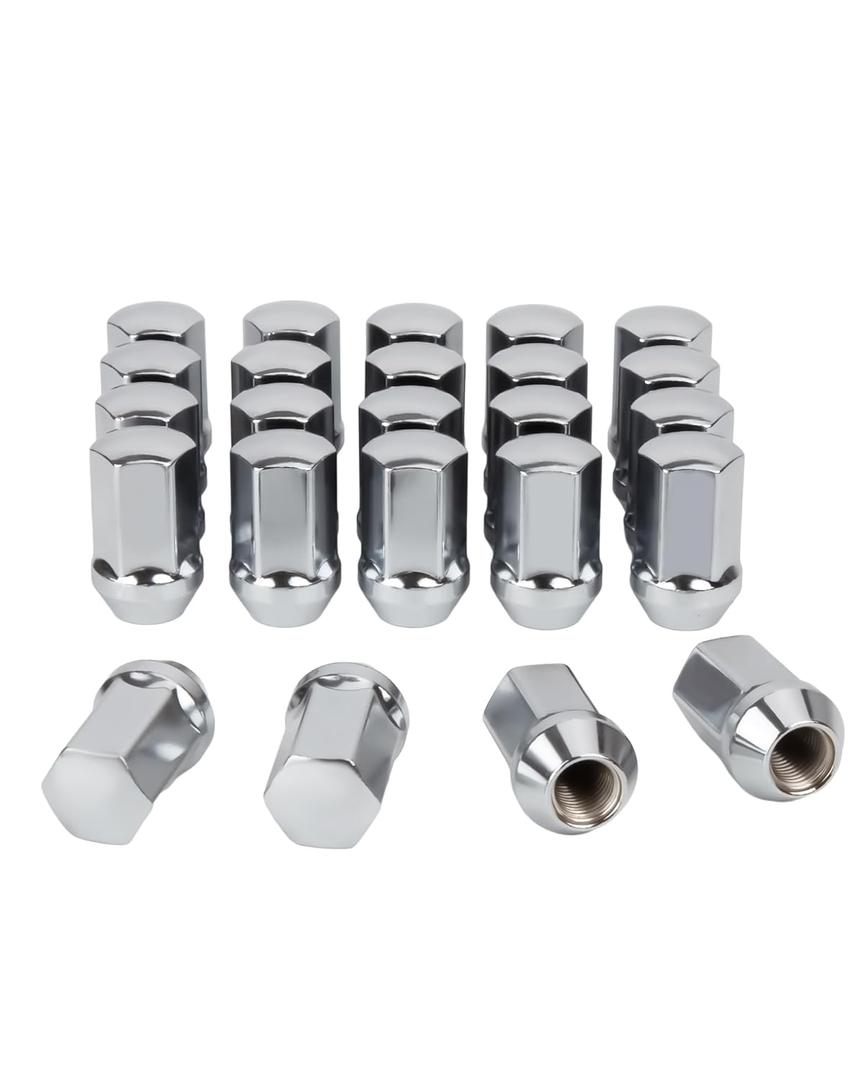 M14x1.5 Lug Nuts Replacement for 1999-2017 Chevy Silverado 1500, 2012-2022 Ram 1500 2500, 2011-2022 Jeep Grand Cherokee, 24PCS 14x1.5 Chrome Lug Nuts One-Piece OEM Style Cone Seat, GM 9596070 611-236