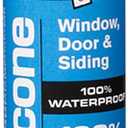 DAP 100% Silicone Rubber Window, Door, and Siding Sealant, Black 9.8 Oz (7079808642)