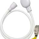 Sink Spray Rubber Hose Portable Shampoo Sprayer (1M hose) (1M/41.5IN, White)