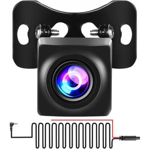 [for Portable Car Radio] 4 Pin Upgrade AHD 1080P Backup Camera, Camera for Carplay Screen 2.5mm Jack Backup Camera 2.5mm Jack Dash Cam Reverse Camera Cable,23 Ft 4 Pin to 2.5mm Male Plug