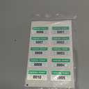 SmartSign - PP-2023 Pack of 50 Sequentially Numbered Parking Permits | 1.5" x 3" Reflective Decals Black/Green on White