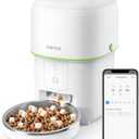 5G WiFi Automatic Cat Feeders Easy to Use - 8cup/68oz Cat Food Dispenser, Automatic Timed Cat Feeder with Dual-Band WiFi APP Control for Remote Feeding, Easy to Clean Also for Dogs (White)