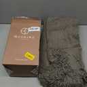 BOURINA Greyish Throw Blanket 50x60 Inches Throw Textured Solid Soft Sofa Couch Decorative Knit Blanket