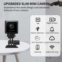4K Mini Indoor Camera Security Wireless Camera Small Home WiFi Cameras HD Micro Nanny Cam with AI Motion Detection Wide Angle Cloud & SD Storage Auto Night Vision Compact with Tiny Cameras for Indoor