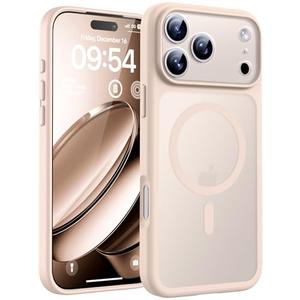 TOCOL for Phone 17 Pro Case, Full Camera Protection, Built-in Magnetic Ring, Compatible with Magsafe Charger, Drop Protection, Translucent Matte Phone Case for Phone 17 Pro 6.3 inch (Desert)