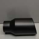 LCGP 3" Inlet Exhaust tip 5" Outlet 12" Overall Length, 3x5x12inch, Stainless Steel, Black Powder Coated Exhaust Tailpipe