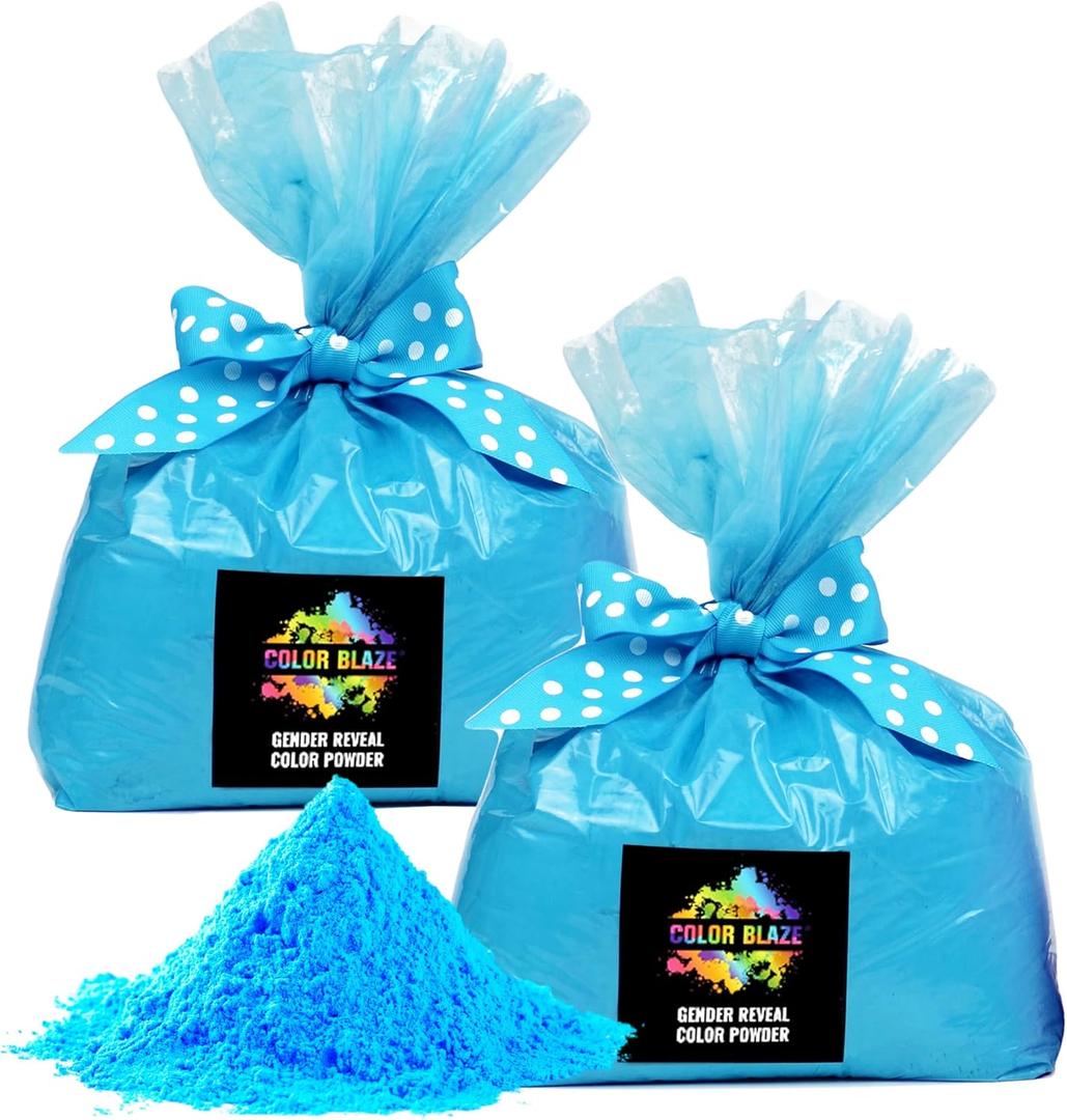 Color Blaze Baby Gender Reveal Color Powder - 10lbs of Blue Colored Powder - For Boy - Use in Color Blasters, Car Burnout, Exhaust, Toss, Photoshoot & Party