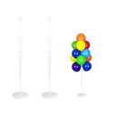 Leesoot 2 Sets Floor Balloon Column Kit Stand with Base and Pole Backdrop Decoration for Graduation Wedding Birthday Baby Shower Gender Reveal Party Balloon Tower Balloon Tree