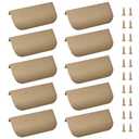 MOROBOR Finger Edge Pull, 10 PCS Rounded Edge Drawer Handle, Aluminum Alloy Invisible Handle for Cabinet Hardware Drawer, 80 mm/Bronze