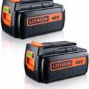 Upgraded 4.0Ah 40V Max LBXR36 Battery Replacement for Black and Decker 40v Lithium Battery LBXR36 LBX1540 LBX2040 LBX2540 LBXR2036 LCS1240 High Capacity Compatible with Black+Decker 40V Tools (2 PCS)