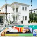 Everyfun Tree Swing for Kids and Adults, 60" Waterproof Rectangle Platform Swing, 700lbs Heavy Duty with Adjustable Straps, Colorful