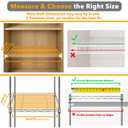 SpaceAid Bamboo Wire Shelf Covers for Pantry Rack, 32"W x 16"D, Brown 5pcs