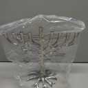 The Dreidel Company Tree of Life Menorah Nickel Finish Full Size 10 Inches for Hanukkah Fits Standard Chanukah Candles - Collectible Artistic Menorah for Judaic Display